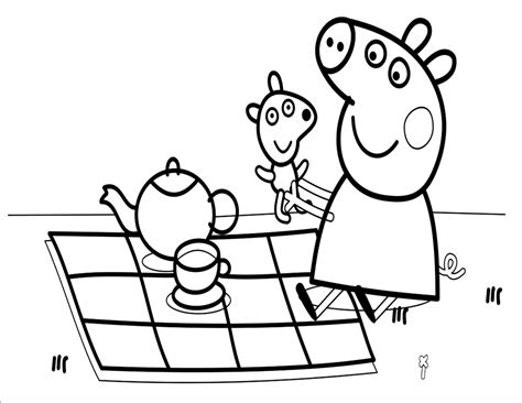 Peppa Pig Coloring Pages Free Printable - prntbl ...