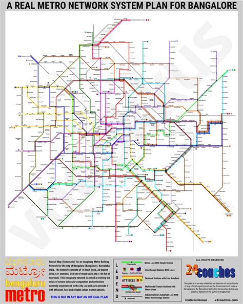 A Conceptual Dream For a Real Bangalore Metro Network | 24 Coaches