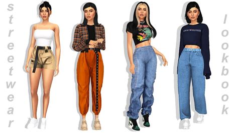 the sims 4: streetwear lookbook | full cc list - YouTube