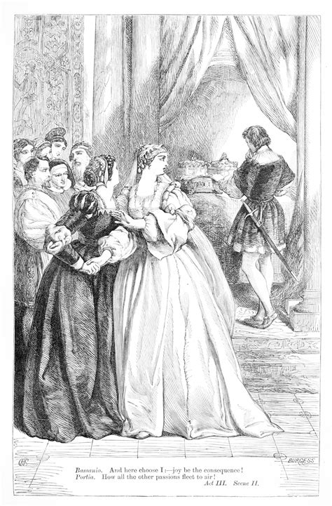 Bassanio Chooses a Casket | Victorian Illustrated Shakespeare Archive