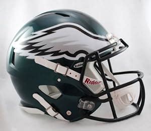 Amazon.com : NFL Philadelphia Eagles Speed Authentic Football Helmet : Sports Fan Football ...