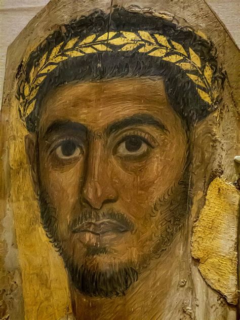 Encaustic mummy portrait of a man from Egypt Roman Period reign of Hadrian 120-130 CE | Portrait ...