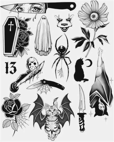Pin em tatto | Татуировка на тему хэллоуина, Мультипликационные татуировки, Ретро татуировки
