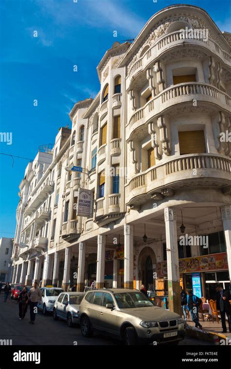 French Colonial architecture, Rue Colbert, Casablanca, Morocco, northern Africa Stock Photo - Alamy