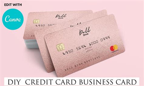 DIY Credit Card Business Cards// Rose Gold Business Cards// Credit Card ...