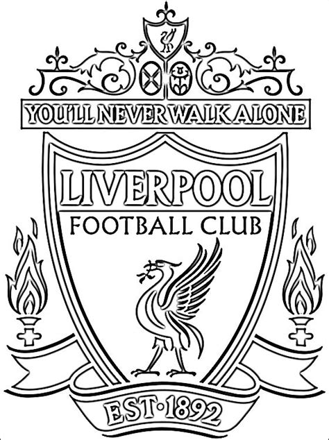 liverpool football Colouring Pages