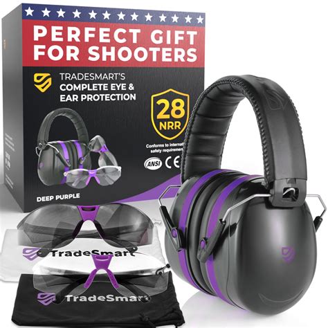 TRADESMART Hearing Protection for Shooting Range - Ear and Eye Protection, Shooting Ear Muffs ...