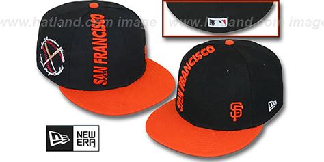 San Francisco SF Giants BEELINE Black-Orange Fitted Hat