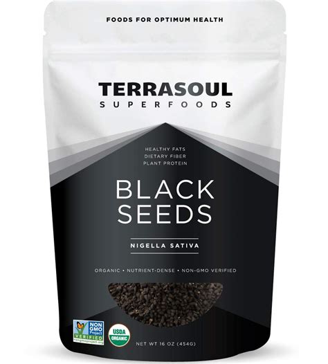 Terrasoul Superfoods Organic Black Cumin Seeds (Nigella Sativa) 1 Lb - Digestive Health Immunity