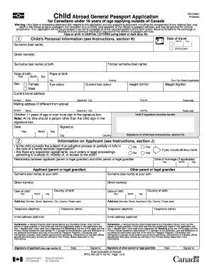 Canada Passport Application - Fill and Sign Printable Template Online