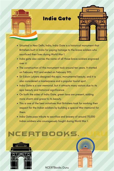 10 Lines on India Gate for Students and Children in English - NCERT Books