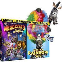 Madagascar 3: Europe's Most Wanted DVD + Marty's Rainbow Wig (Pre-order)