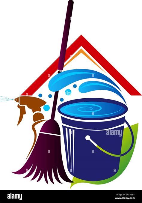 house cleaning logo Stock Photo - Alamy