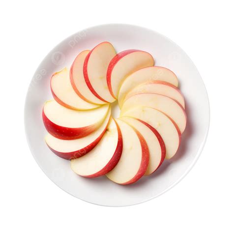 Apple Slices Art In A Plate On Transparent Background, Apple, Fruit ...