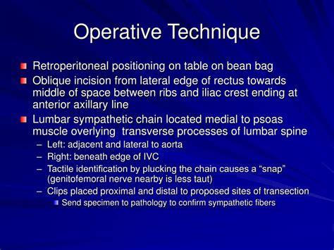 PPT - Lumbar Sympathectomy: Indications & Techniques Chapter 85 PowerPoint Presentation - ID:261637