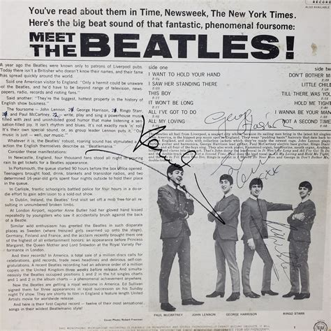 The Beatles Signed Meet The Beatles ! Album Cover