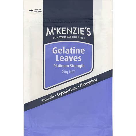 Mckenzie's Baking Aids Gelatine Leaves 20g | Woolworths