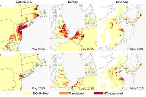 Satellite Tracks Ozone Pollution by Monitoring Its Key Ingredients