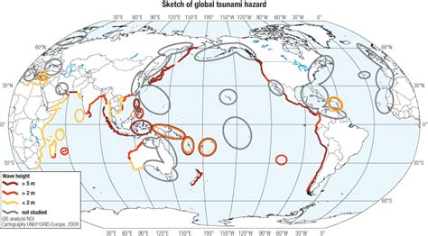 Sketch of global tsunami hazard - Maps - Knowledge Base - PreventionWeb.net