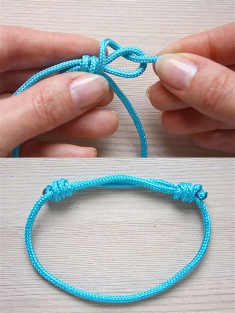 Barrel Sliding Knot - DIY Tutorial - | Knot bracelet diy, Jewelry knots, Beaded bracelets diy