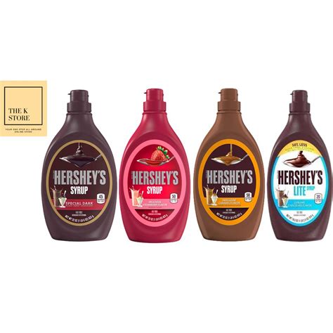 2021 ๑HERSHEY'S Syrup - Dark Chocolate, Caramel, Strawberry, Lite ...