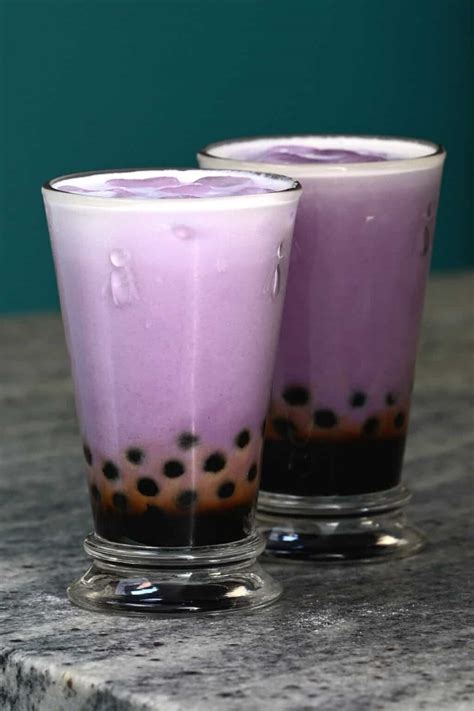 How To Make Taro Milk Tea (Taro Bubble Tea) - Alphafoodie