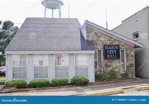 Mason Tennessee City Hall, Fayette County, TN Editorial Stock Photo - Image of fayette ...