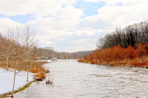 Winter River Landscape Free Stock Photo - Public Domain Pictures