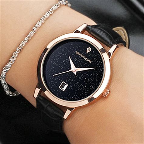 SANDA brand quartz watch ladies waterproof leather watch watch fashion ...