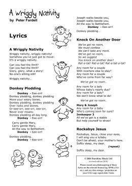 Wriggly Nativity Song Words