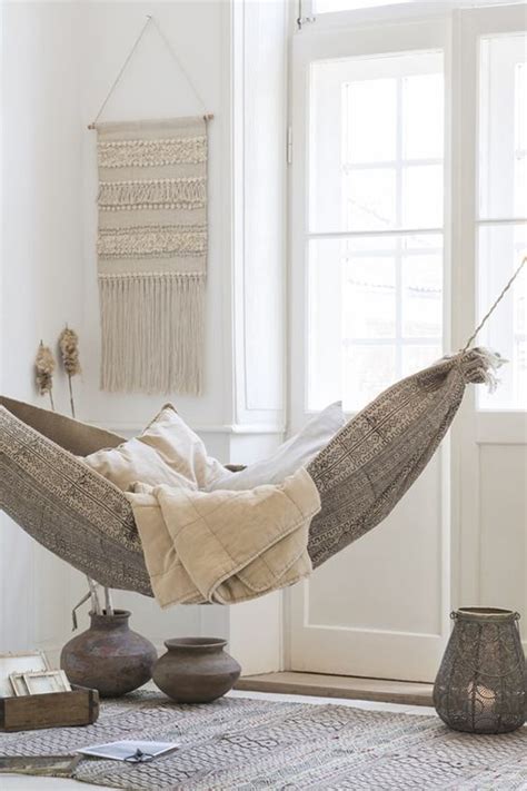 bohemian-indoor-hammock-swing-ideas | HomeMydesign