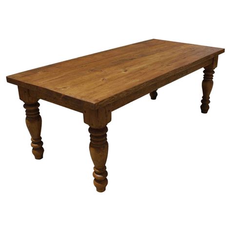 Sienna Reclaimed Wood Turned Leg Dining Table – Mortise & Tenon