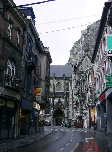 Dinant of Belgium, Castle fort, la Citadelle, and Notre-Dame Basilique ...