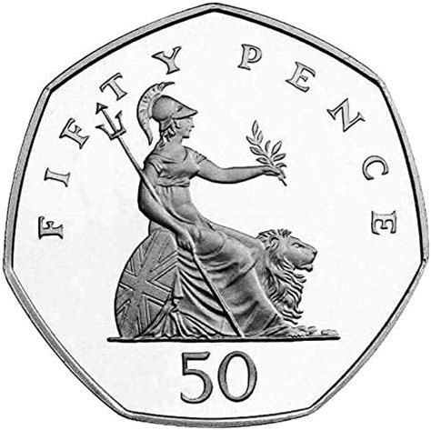 1997 Great Britain Britannia Proof 50P Old Large Fifty Pence ...