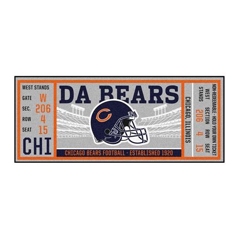 NFL - Chicago Bears Ticket Runner | AmericanGamingSupply