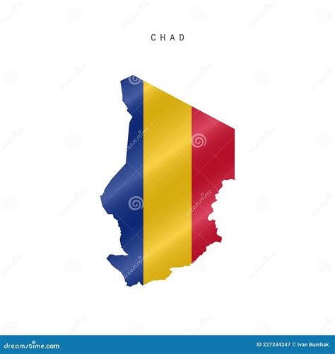 Waving Flag Map of Chad. Vector Illustration Stock Vector ...