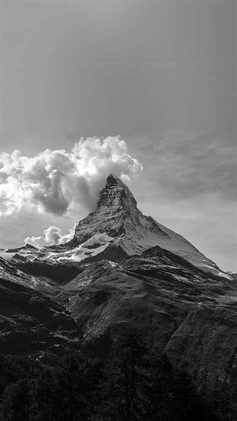 Black And White Mountain Wallpaper - Life Styles