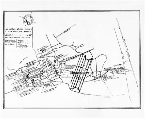 Map of Clark Army Air Base from 1947.