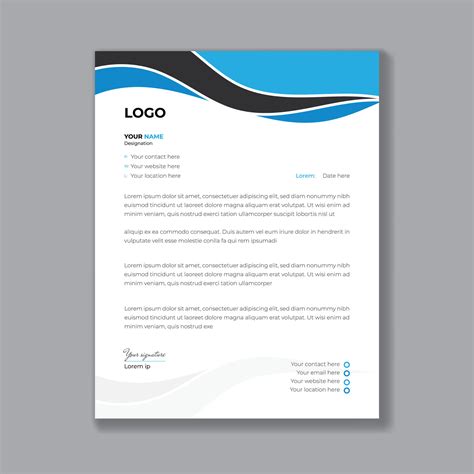 Corporate and Professional Letterhead design template, Modern Business Letterhead Design ...