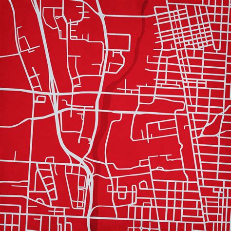 Ohio State University Campus Map Art - City Prints