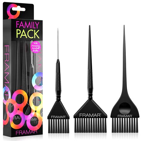 Amazon.com : Framar Family Hair Color Brush Set - Hair Dye Brush Kit, Hair Coloring Brush, Hair ...