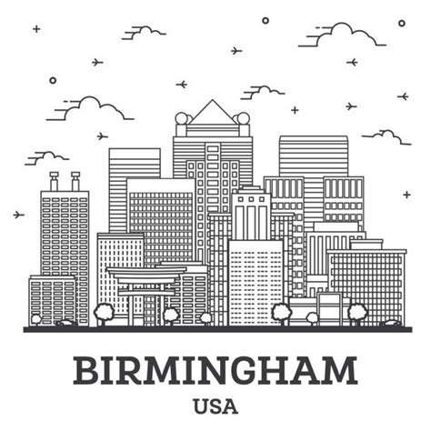 Birmingham Alabama Skyline Silhouette Stock Photos, Pictures & Royalty ...