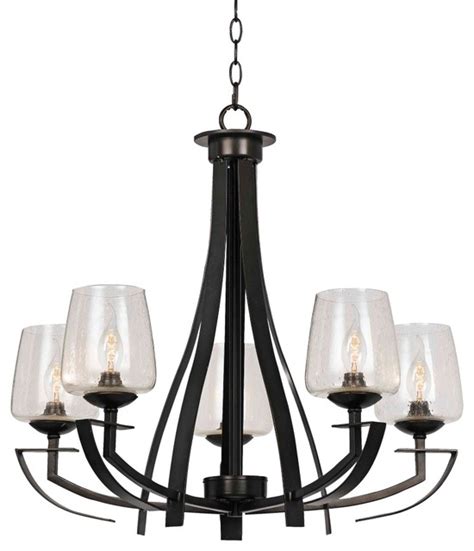 Perry Collection 27" Wide Black Iron Chandelier - Rustic - Chandeliers ...