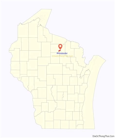 Map of Rhinelander city