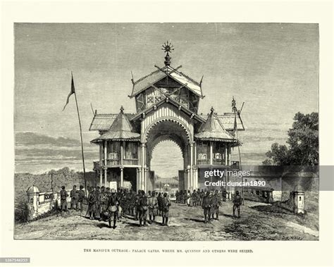 Kangla Palace Gates Imphal Manipur India 19th Century High-Res Vector ...