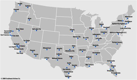 Southwest Airlines Route Map