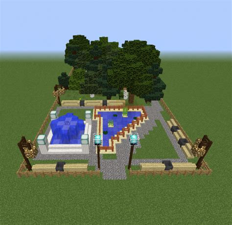 Medium City Park - Blueprints for MineCraft Houses, Castles, Towers ...