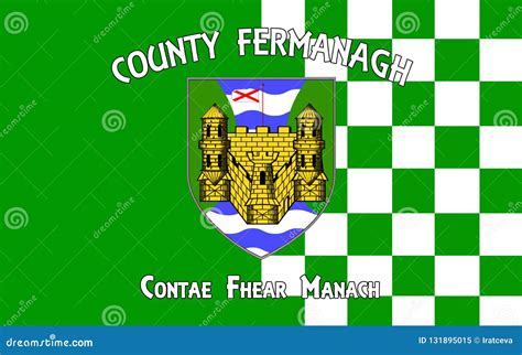 Flag of County Fermanagh in Northern Ireland Stock Image - Image of ...