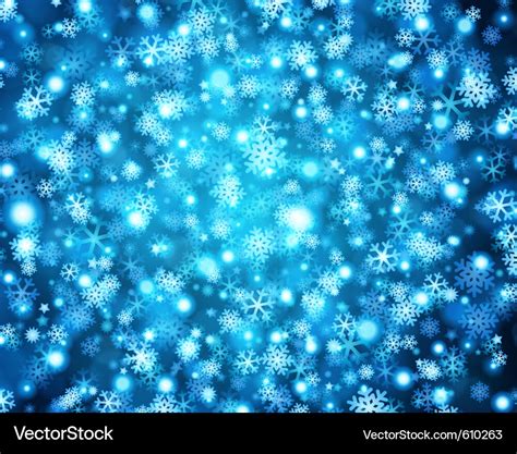 Blue christmas background with snowflakes Vector Image