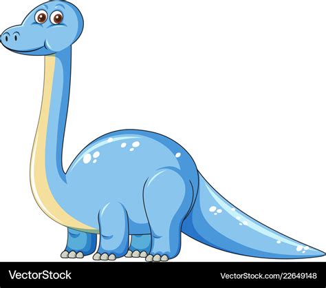 Cute blue dinosaur character Royalty Free Vector Image